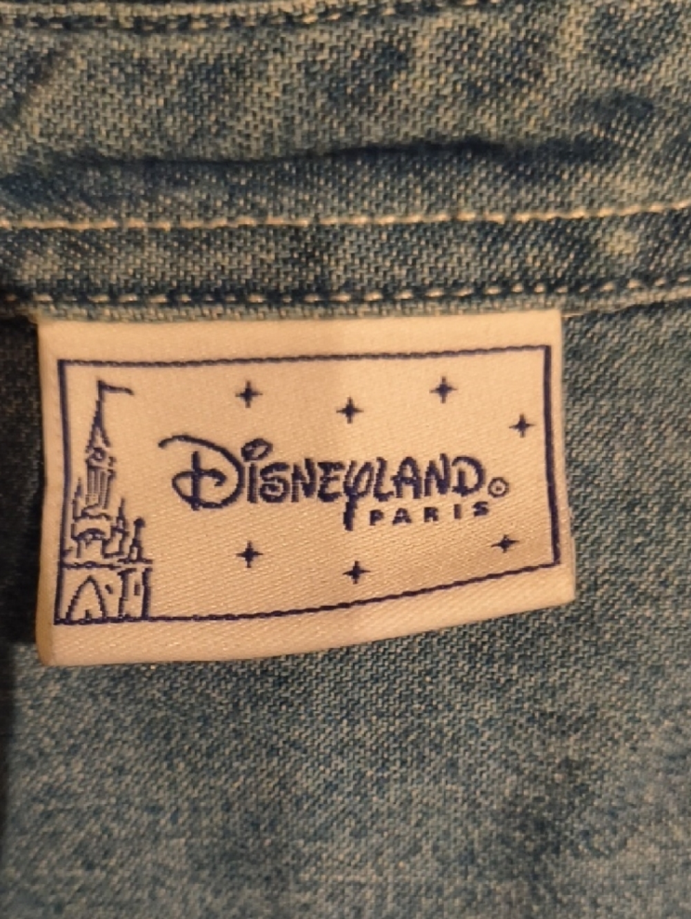 Vintage 90s Disneyland Paris "Bazar" Embroidered Denim Shirt - Mickey & Friends - Picture 4 of 8